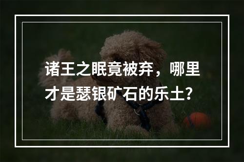 诸王之眠竟被弃，哪里才是瑟银矿石的乐土？