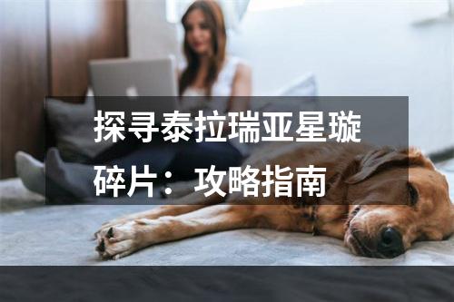 探寻泰拉瑞亚星璇碎片：攻略指南