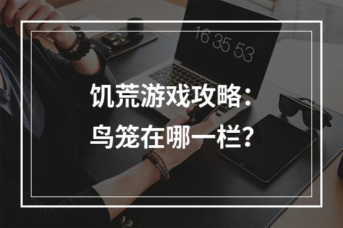 饥荒游戏攻略：鸟笼在哪一栏？