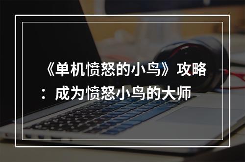 《单机愤怒的小鸟》攻略：成为愤怒小鸟的大师