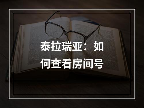 泰拉瑞亚：如何查看房间号