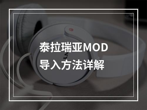 泰拉瑞亚MOD导入方法详解