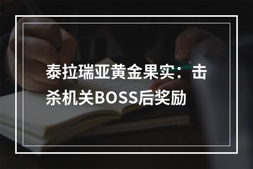 泰拉瑞亚黄金果实：击杀机关BOSS后奖励