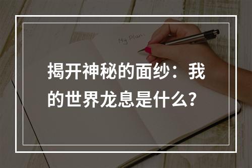 揭开神秘的面纱：我的世界龙息是什么？