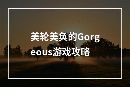 美轮美奂的Gorgeous游戏攻略