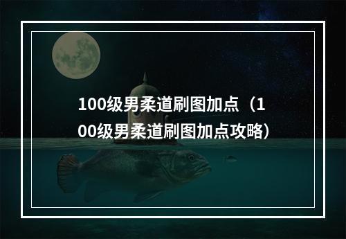 100级男柔道刷图加点（100级男柔道刷图加点攻略）