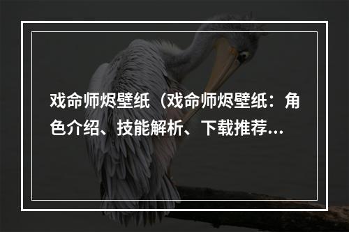 戏命师烬壁纸（戏命师烬壁纸：角色介绍、技能解析、下载推荐）