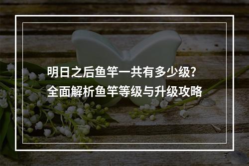 明日之后鱼竿一共有多少级？全面解析鱼竿等级与升级攻略