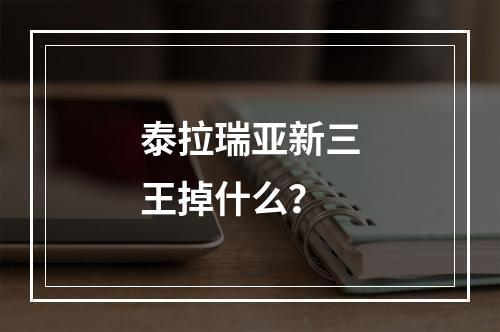 泰拉瑞亚新三王掉什么？