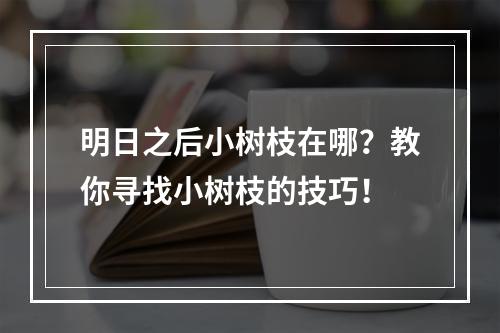 明日之后小树枝在哪？教你寻找小树枝的技巧！