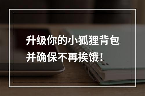 升级你的小狐狸背包并确保不再挨饿！