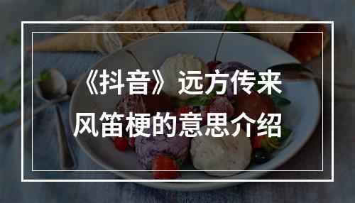 《抖音》远方传来风笛梗的意思介绍