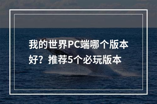 我的世界PC端哪个版本好？推荐5个必玩版本