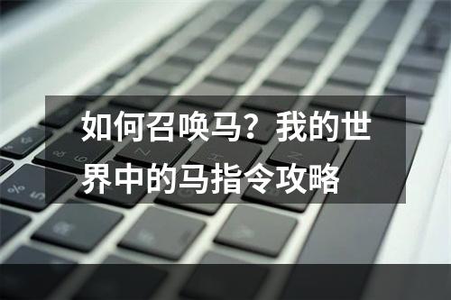 如何召唤马？我的世界中的马指令攻略