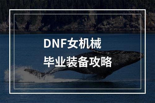 DNF女机械毕业装备攻略