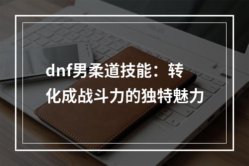 dnf男柔道技能：转化成战斗力的独特魅力