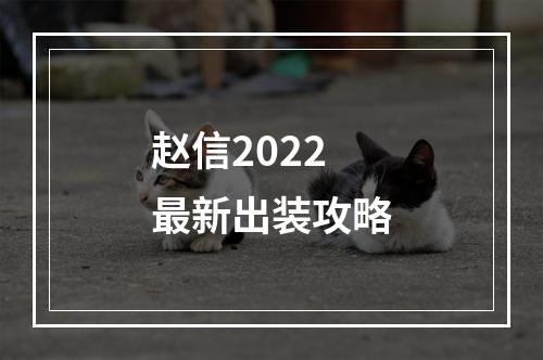 赵信2022最新出装攻略