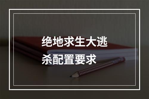 绝地求生大逃杀配置要求