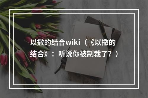 以撒的结合wiki（《以撒的结合》：听说你被制裁了？）