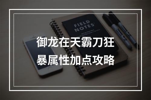 御龙在天霸刀狂暴属性加点攻略