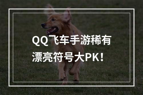 QQ飞车手游稀有漂亮符号大PK！