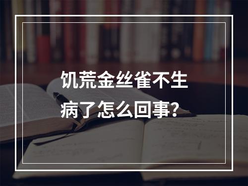 饥荒金丝雀不生病了怎么回事？