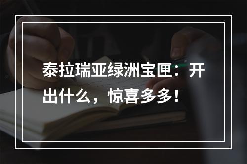 泰拉瑞亚绿洲宝匣：开出什么，惊喜多多！