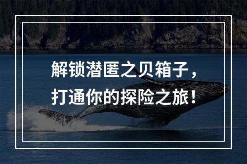 解锁潜匿之贝箱子，打通你的探险之旅！