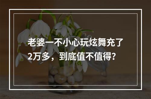 老婆一不小心玩炫舞充了2万多，到底值不值得？