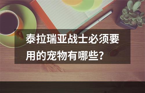 泰拉瑞亚战士必须要用的宠物有哪些？