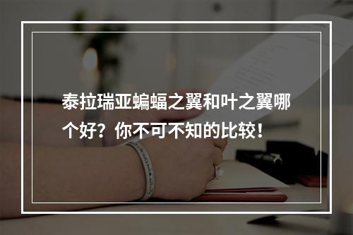 泰拉瑞亚蝙蝠之翼和叶之翼哪个好？你不可不知的比较！