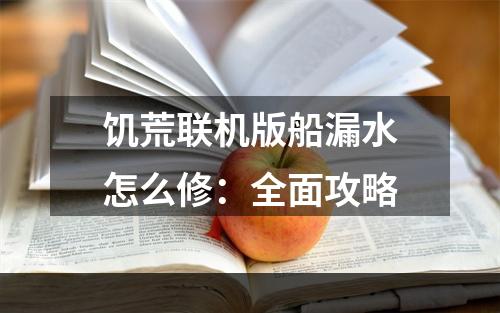 饥荒联机版船漏水怎么修：全面攻略