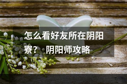 怎么看好友所在阴阳寮？  阴阳师攻略