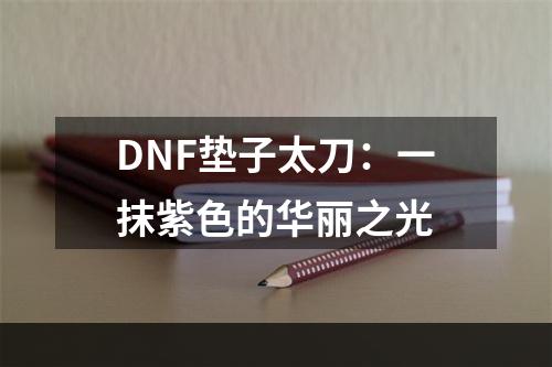 DNF垫子太刀：一抹紫色的华丽之光