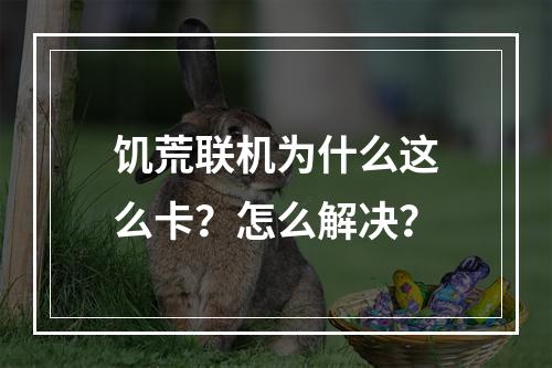 饥荒联机为什么这么卡？怎么解决？