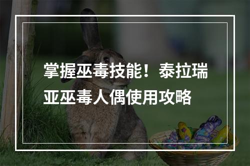 掌握巫毒技能！泰拉瑞亚巫毒人偶使用攻略