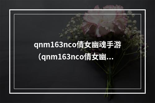 qnm163nco倩女幽魂手游（qnm163nco倩女幽魂手游攻略）