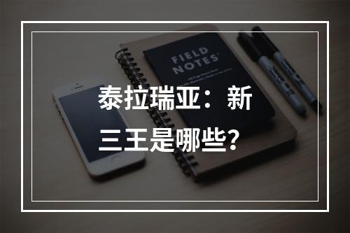 泰拉瑞亚：新三王是哪些？