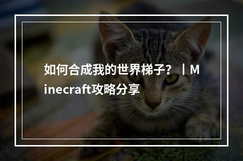 如何合成我的世界梯子？丨Minecraft攻略分享