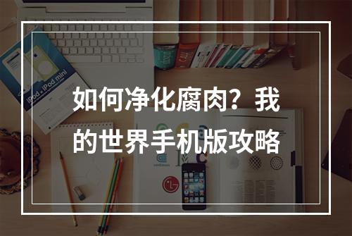 如何净化腐肉？我的世界手机版攻略