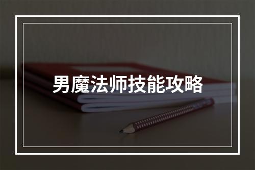 男魔法师技能攻略