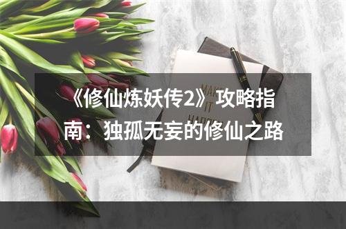 《修仙炼妖传2》攻略指南：独孤无妄的修仙之路