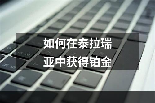 如何在泰拉瑞亚中获得铂金