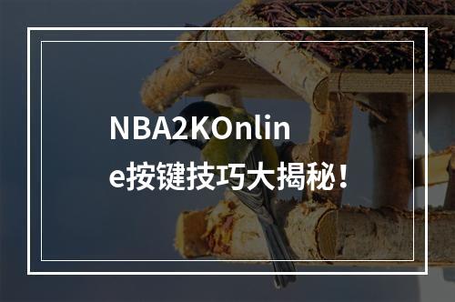 NBA2KOnline按键技巧大揭秘！