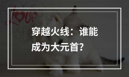 穿越火线：谁能成为大元首？