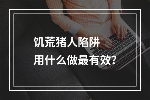 饥荒猪人陷阱  用什么做最有效？