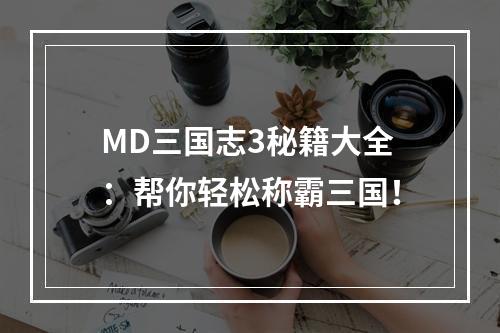 MD三国志3秘籍大全：帮你轻松称霸三国！