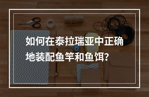 如何在泰拉瑞亚中正确地装配鱼竿和鱼饵？