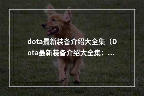 dota最新装备介绍大全集（Dota最新装备介绍大全集：全面掌握最强装备）