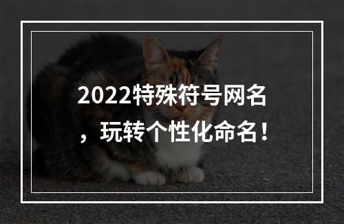 2022特殊符号网名，玩转个性化命名！